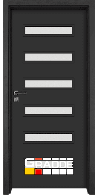 Интериорна врата Gradde Шверин, цвят Антрацит Мат